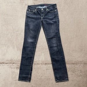 Adriano Goldschmied Skinny Straight Dark Balck Wash Jeans Size 29x30